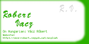 robert vacz business card
